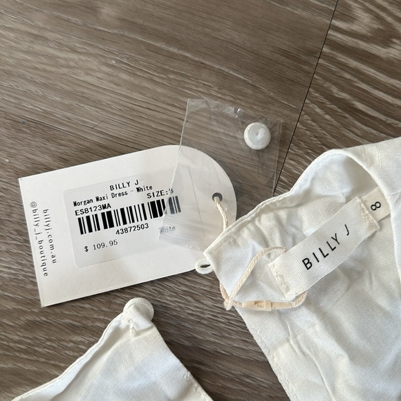 White Linen Midi Dress - Picture 4 of 4